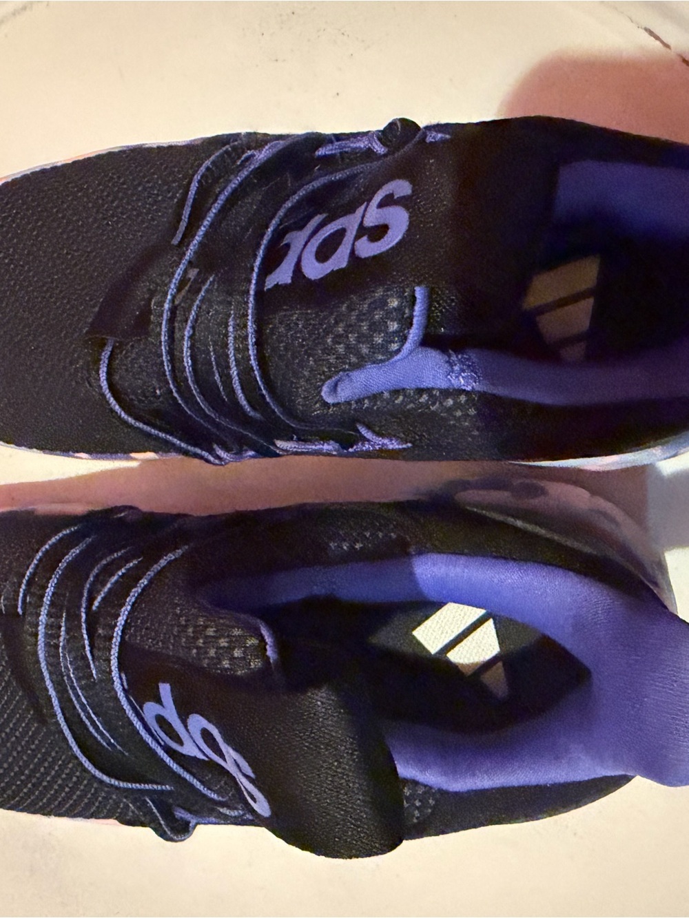 adidas Kids Black & Purple Lightweight Sneakers